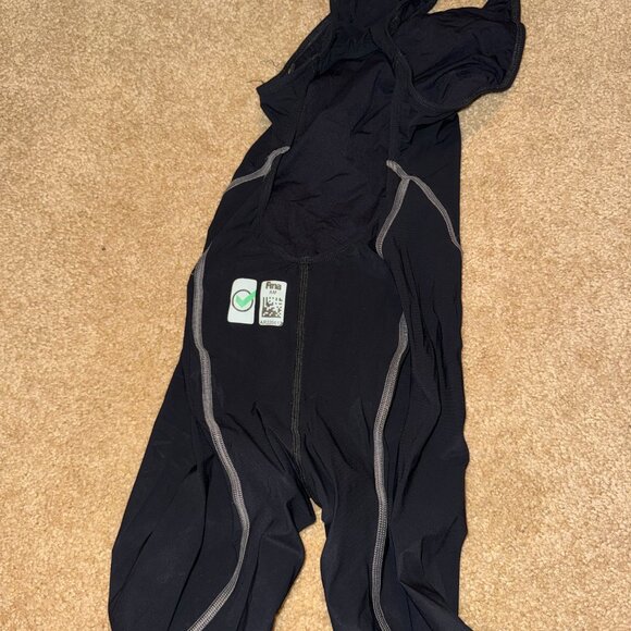 WOMENS SWIMMING TECH SUIT SIZE 26 FINA APPROVED BLACK - Picture 3 of 3